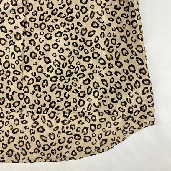 NWT Theory 100% Silk Tank Blouse Women's Size Medium - Cheetah Print - Picture 4 of 14